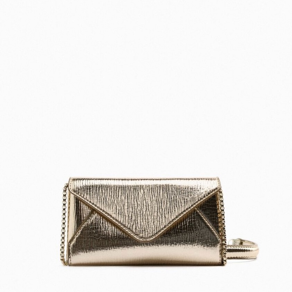 Zara Gold snap close purse